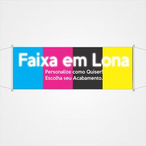FAIXA Lona 440g m² 4x0  Corte Reto 